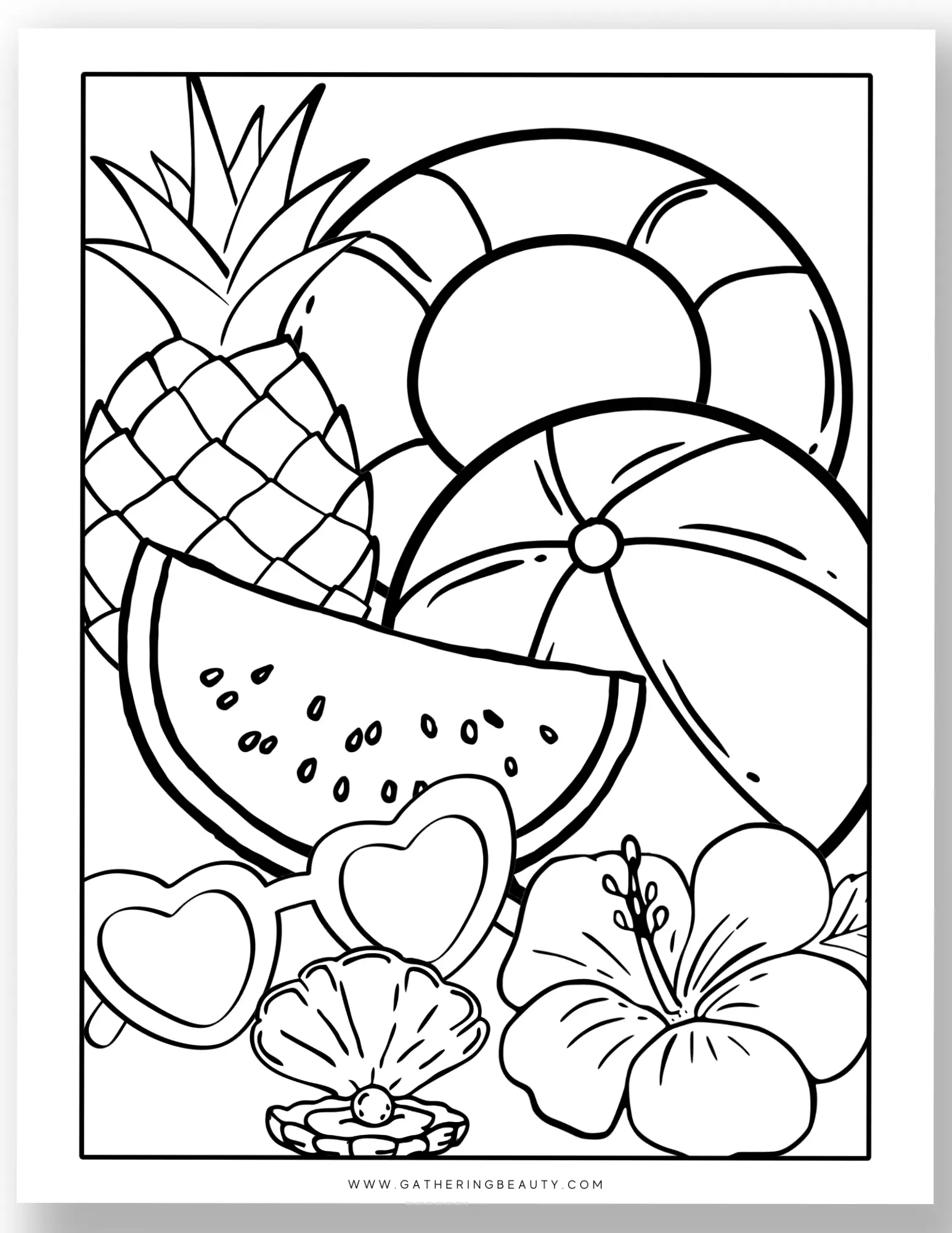 Summer Food Coloring Pages