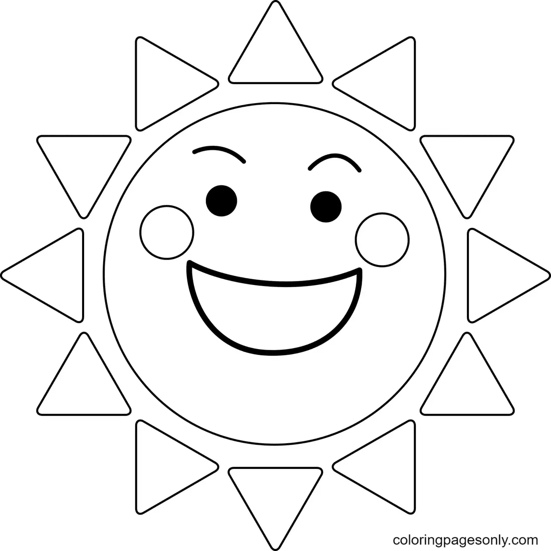 Desenhos de Sol Para Colorir 69
