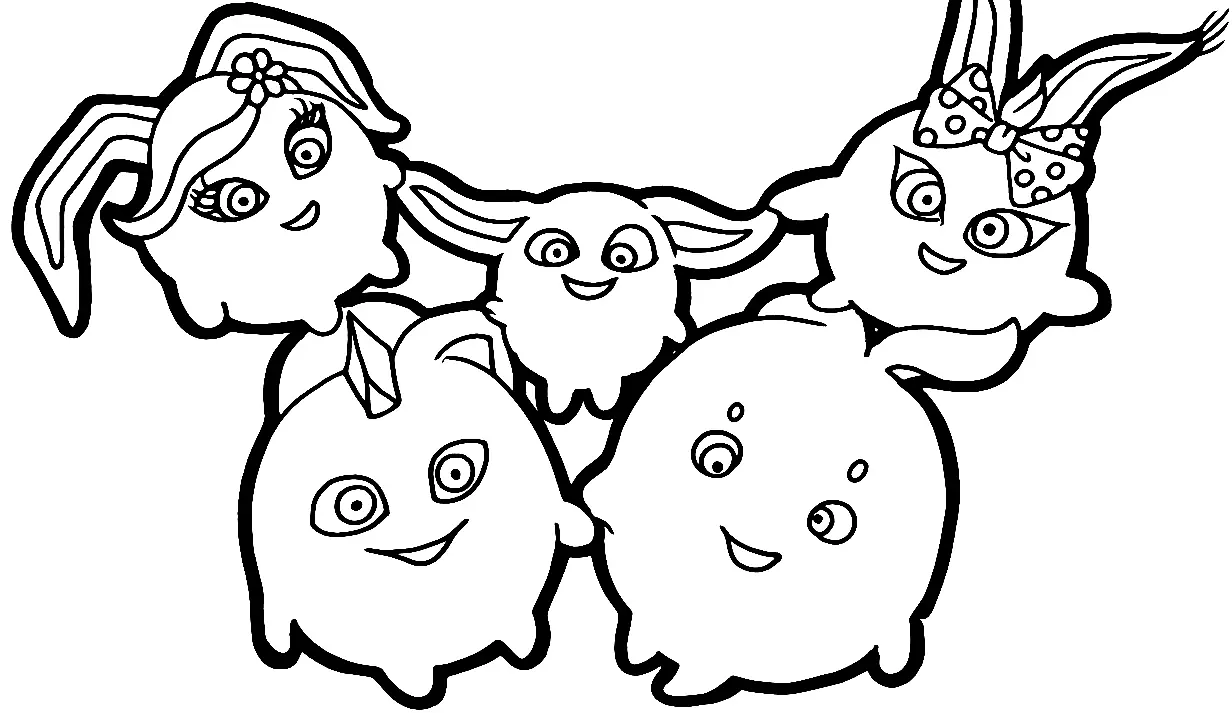 Sunny Bunnies Coloring Pages 1
