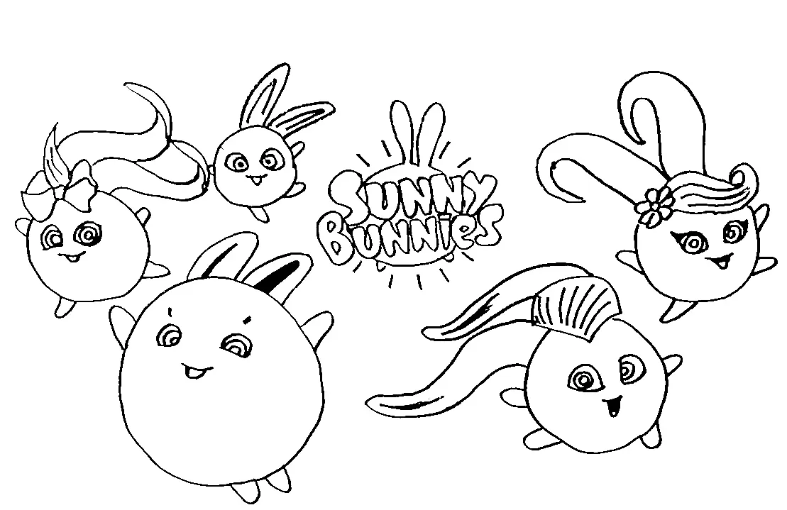Sunny Bunnies Coloring Pages 3
