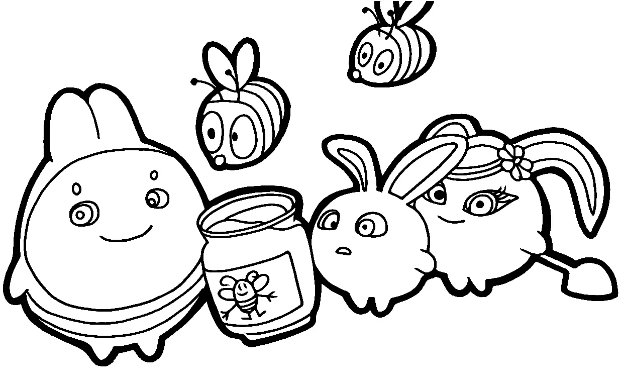 Sunny Bunnies Coloring Pages 6
