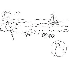 Desenhos de Por Do Sol Para Colorir 12