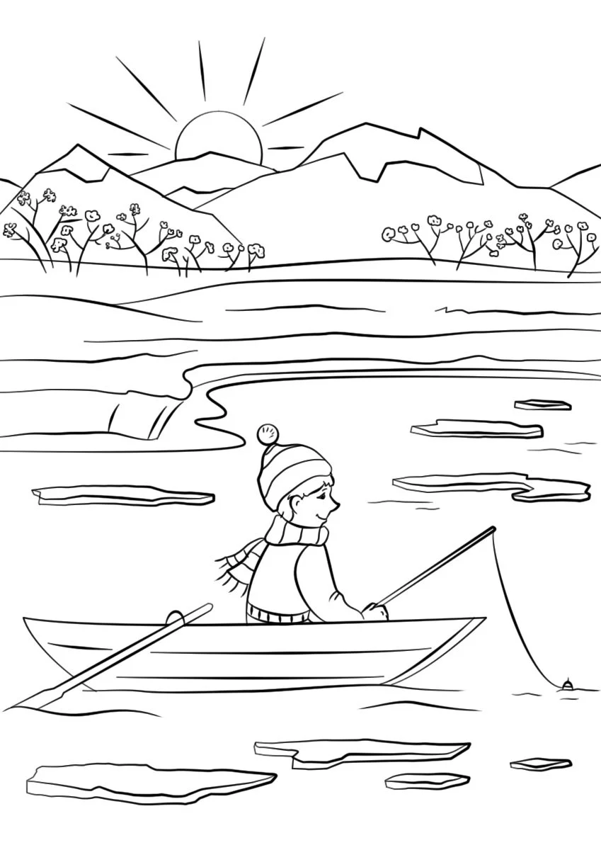 Desenhos de Por Do Sol Para Colorir 22