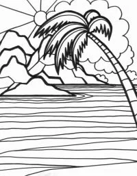 Desenhos de Por Do Sol Para Colorir 39