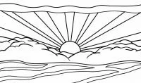 Desenhos de Por Do Sol Para Colorir 47