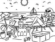 Desenhos de Por Do Sol Para Colorir 5