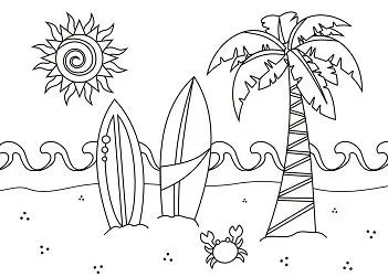 Desenhos de Por Do Sol Para Colorir 7
