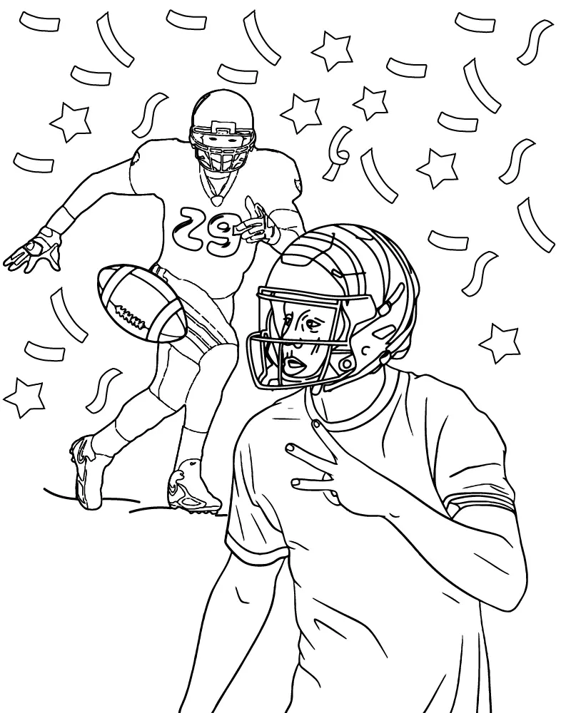 Super Bowl 2025 Ausmalbilder 14