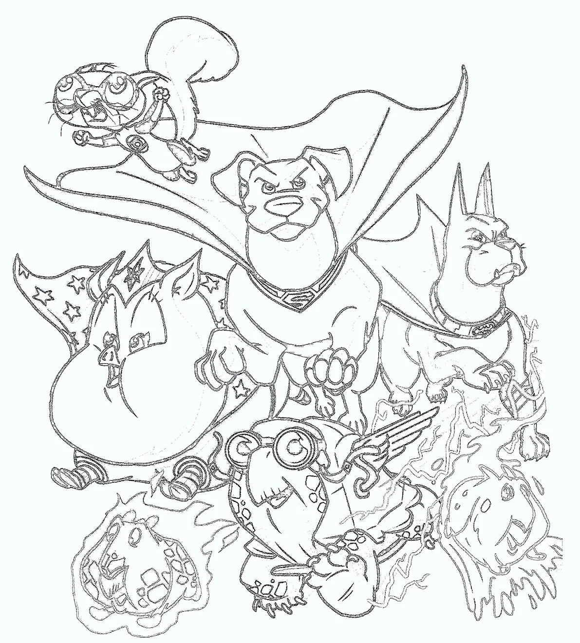 Super Pets Ausmalbilder 17