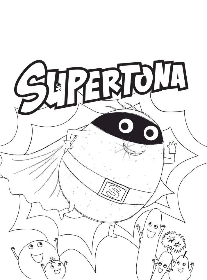 Desenhos de Supertato Para Colorir