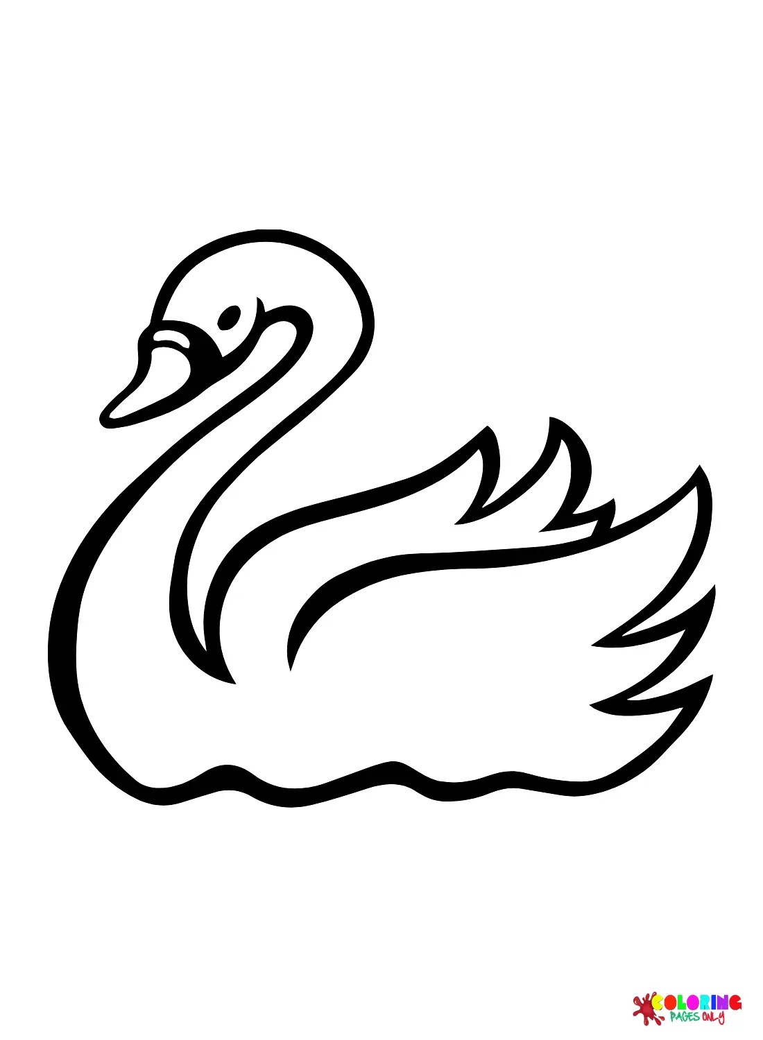 Desenhos de Cisnes Para Colorir 11