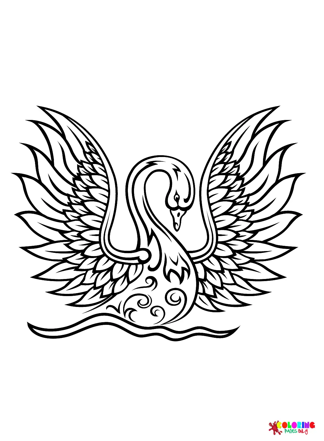 Desenhos de Cisnes Para Colorir 3