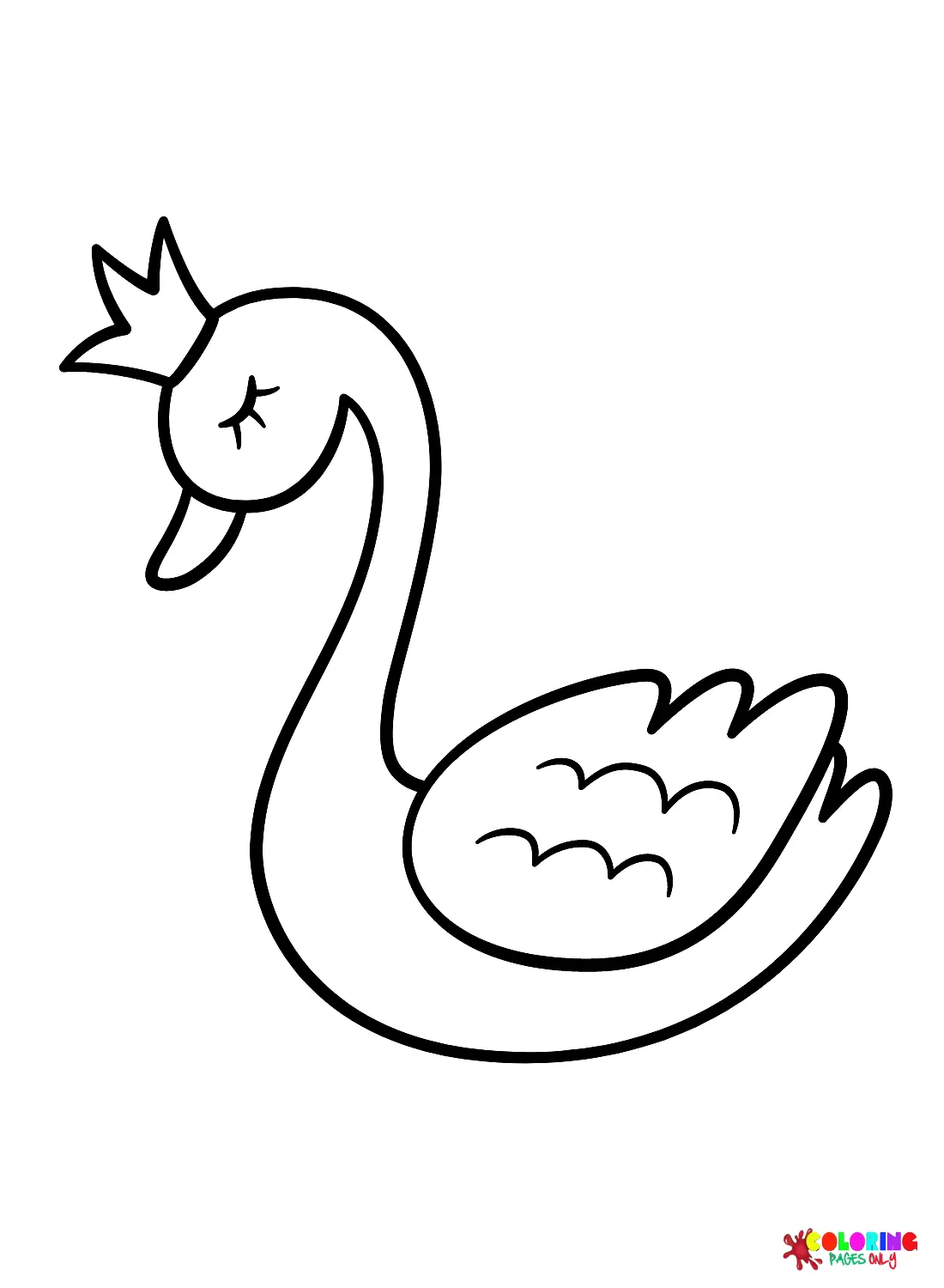 Desenhos de Cisnes Para Colorir 8