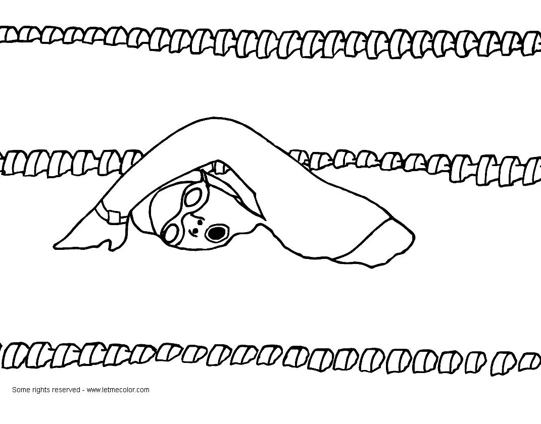 Desenhos de Natacao Para Colorir 19