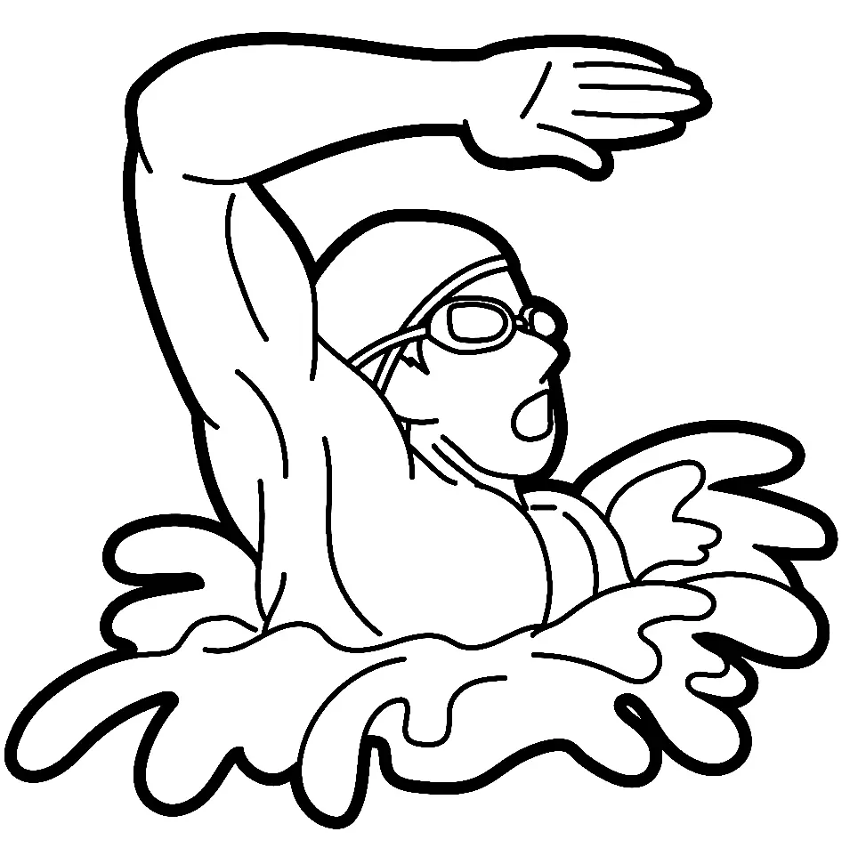 Ausmalbilder Schwimmen