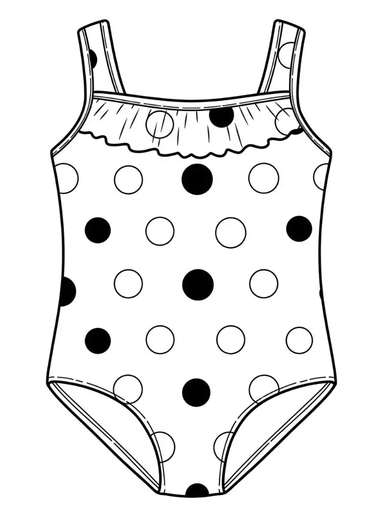 Roupa de Banho para Colorir 1