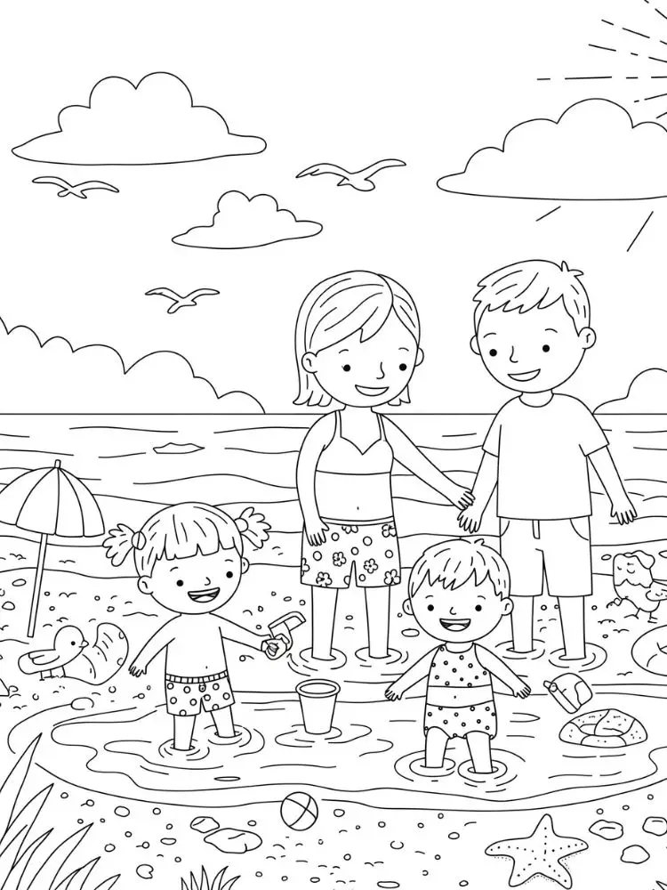 Roupa de Banho para Colorir 10