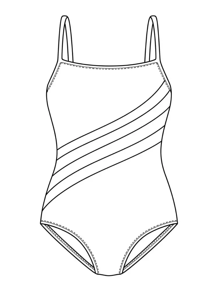 Roupa de Banho para Colorir 11