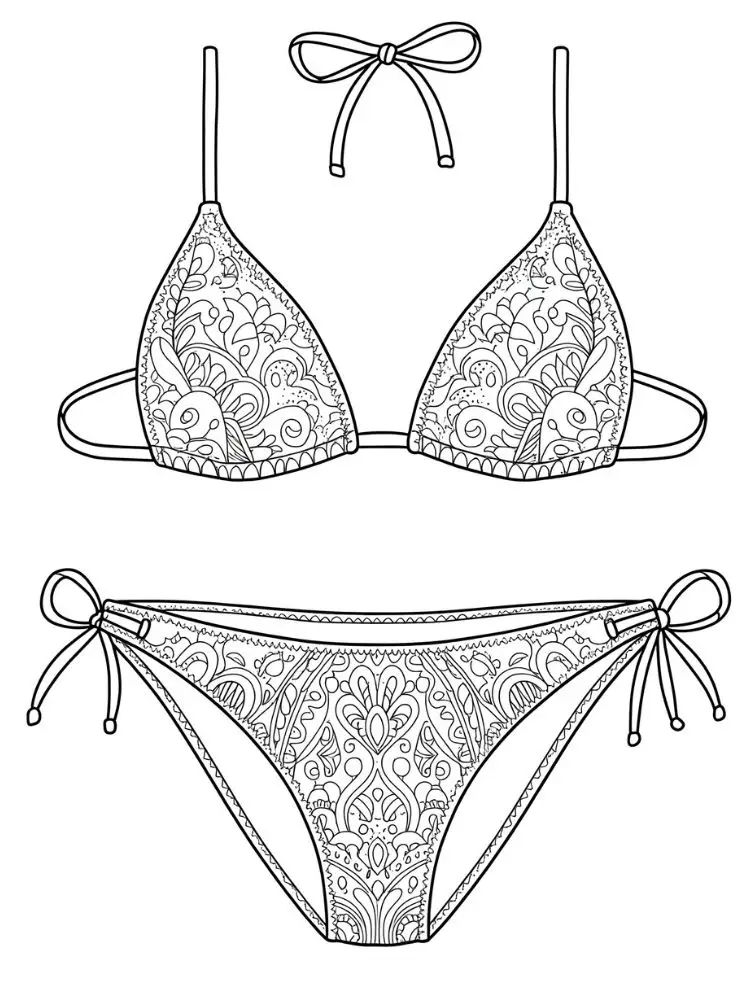 Roupa de Banho para Colorir 13