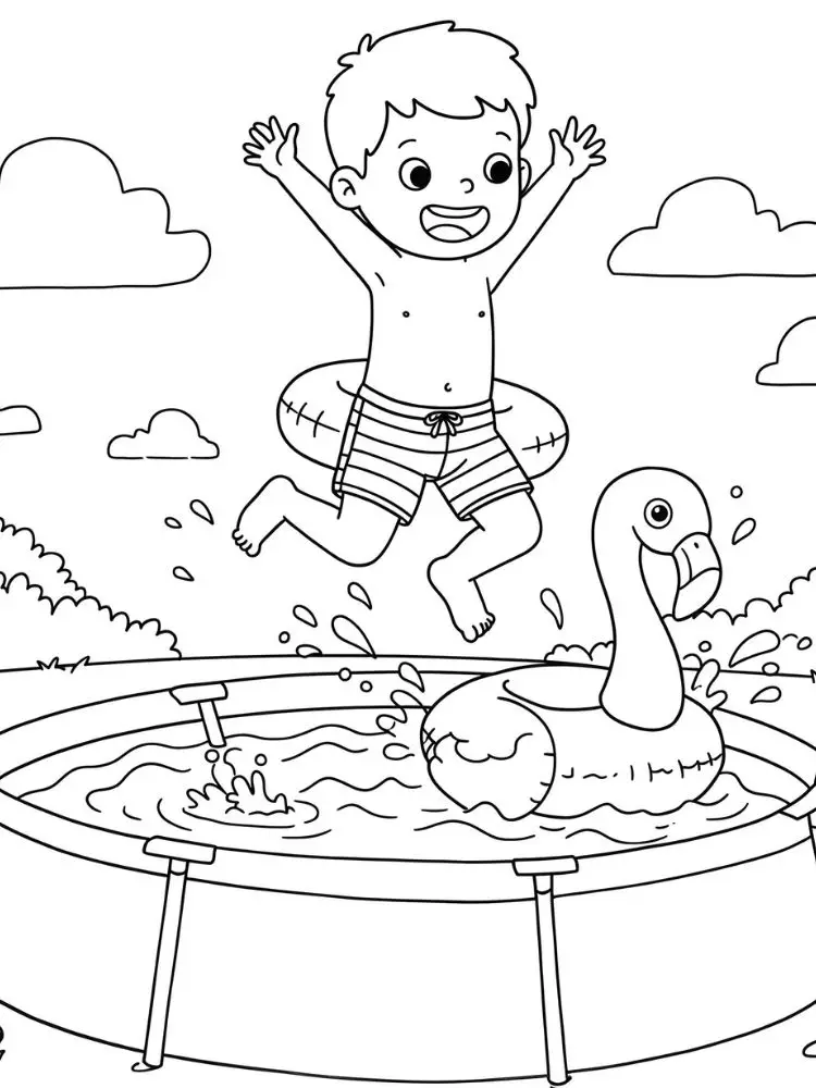 Roupa de Banho para Colorir 8