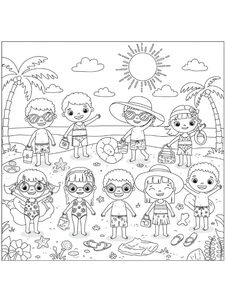 Roupa de Banho para Colorir 9