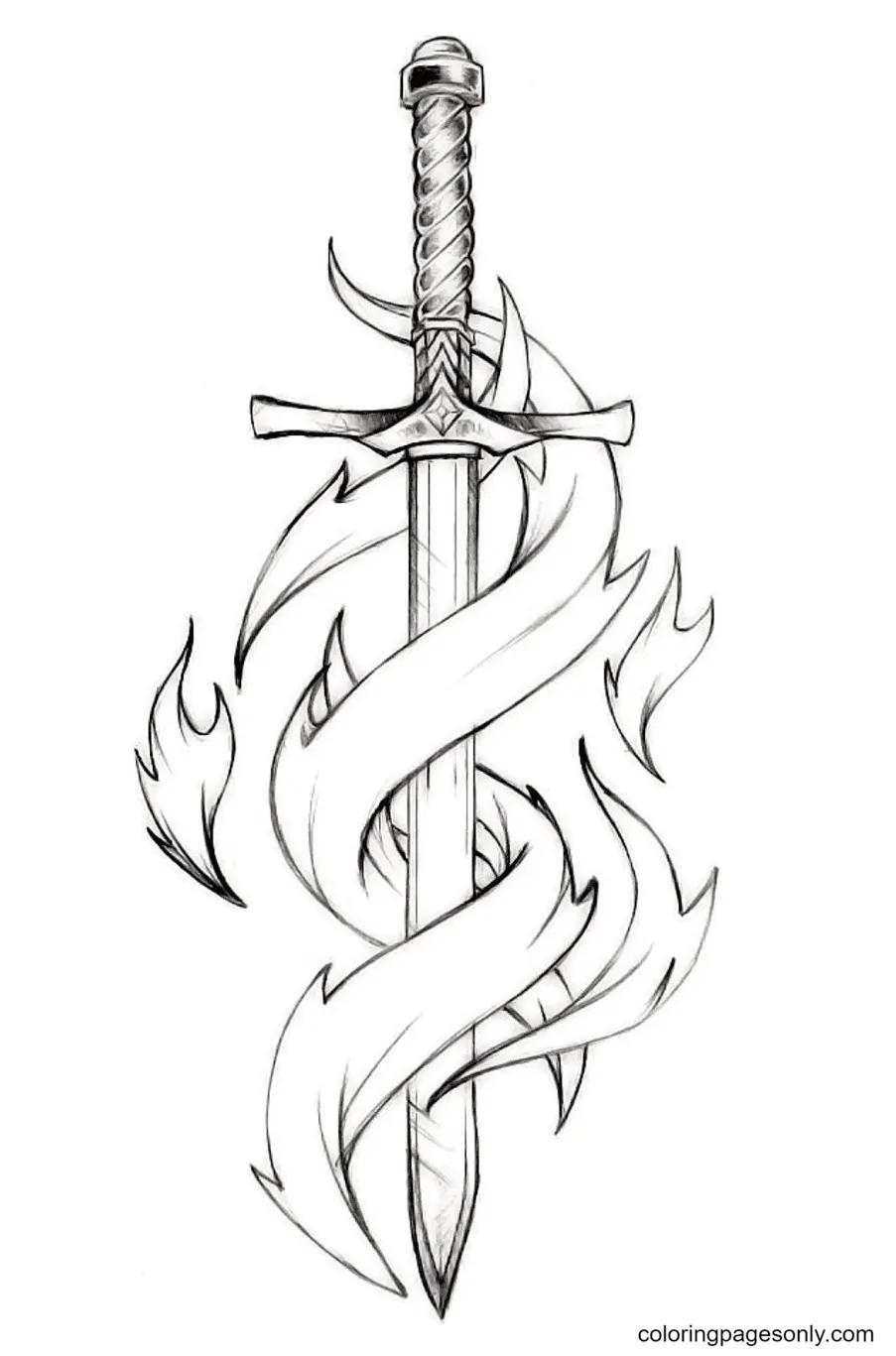 Sword Coloring Pages 7
