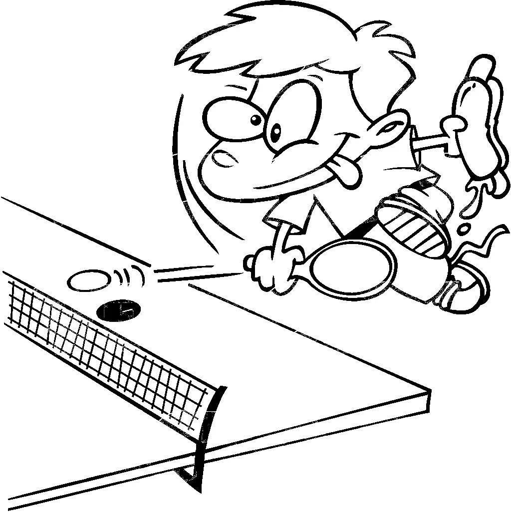 Tischtennis Ausmalbilder 1