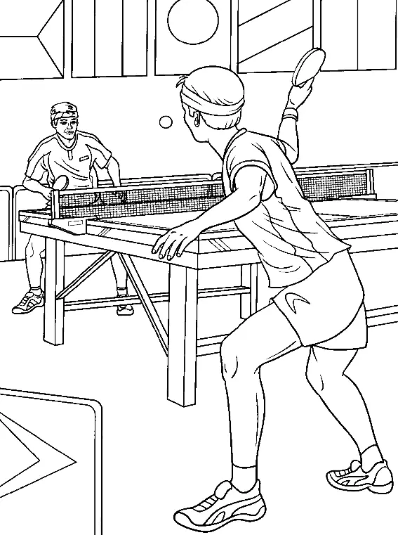 Tischtennis Ausmalbilder 10