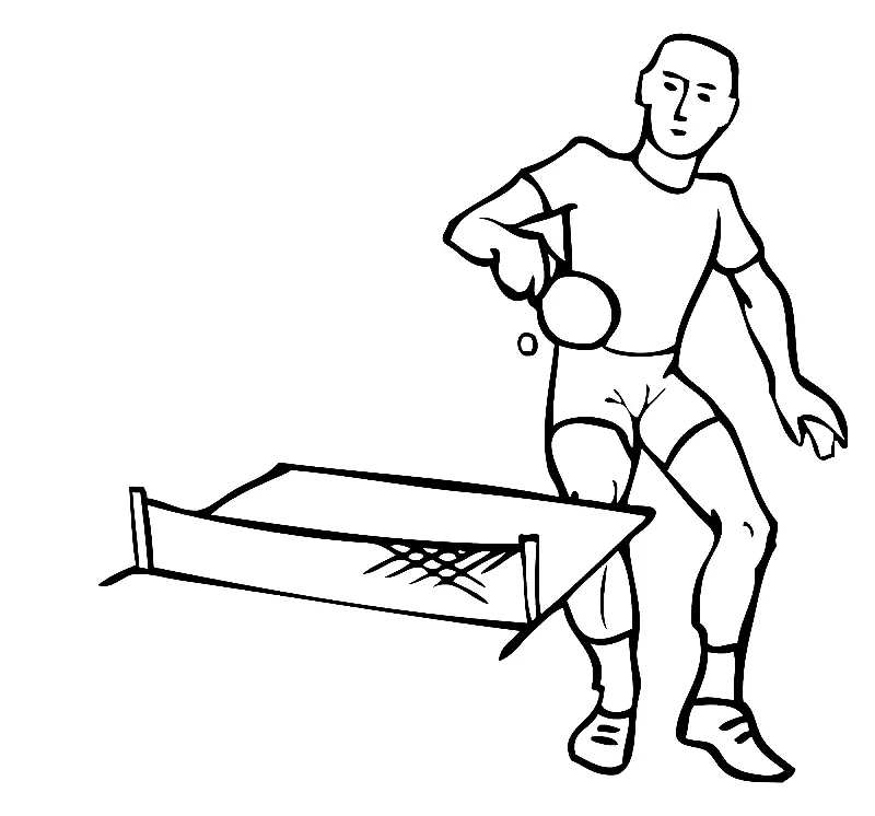 Tischtennis Ausmalbilder 34