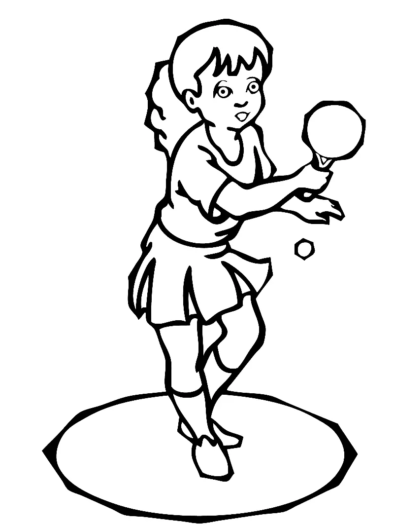 Tischtennis Ausmalbilder 36