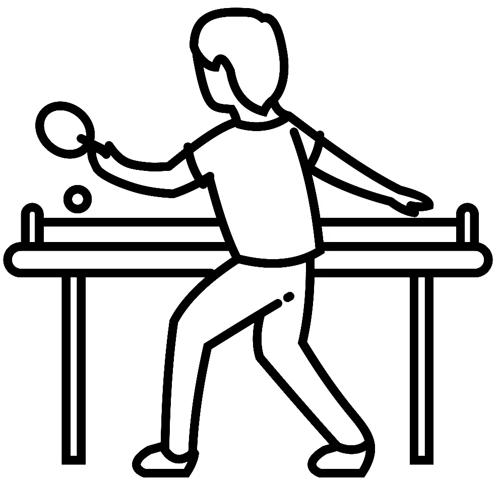 Tischtennis Ausmalbilder 37