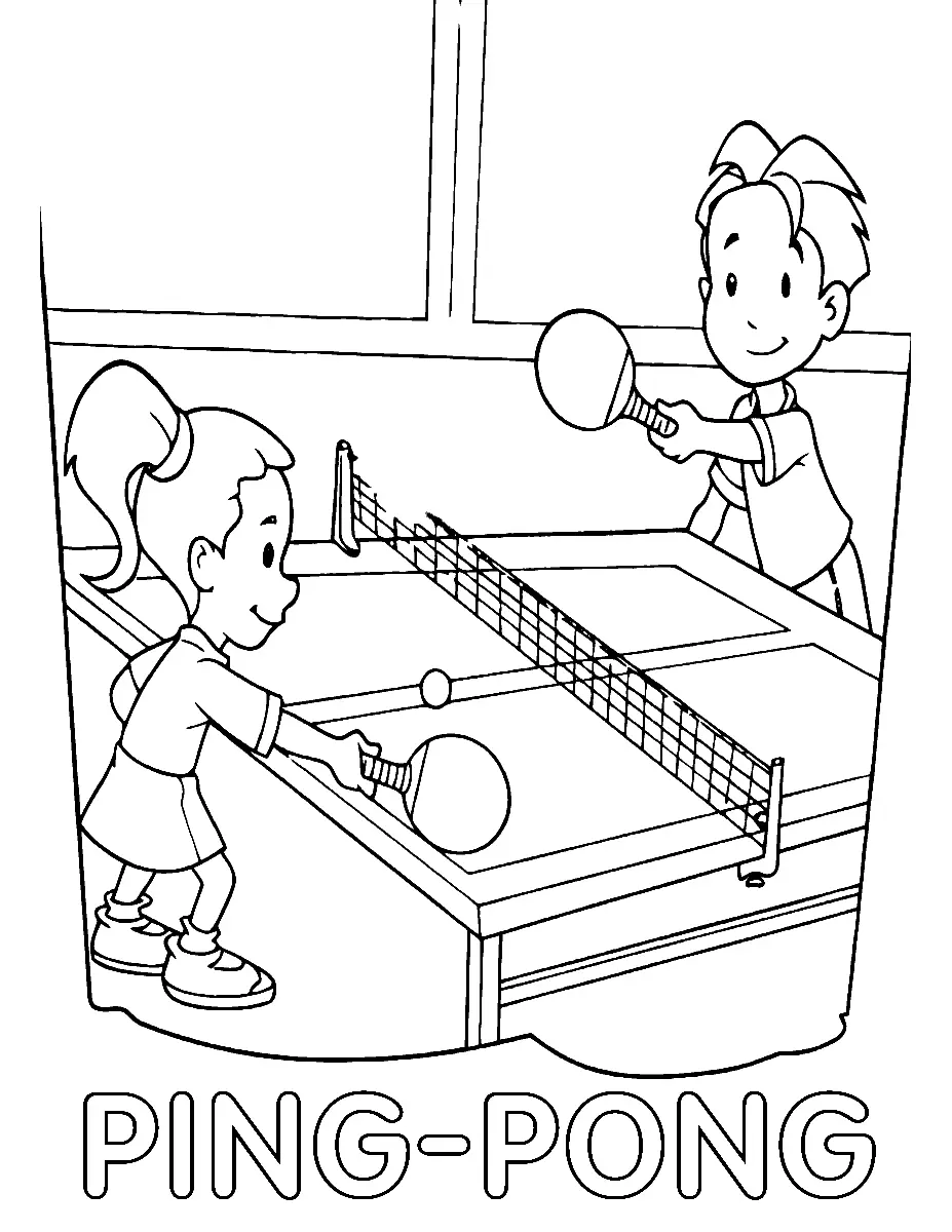 Tischtennis Ausmalbilder 6