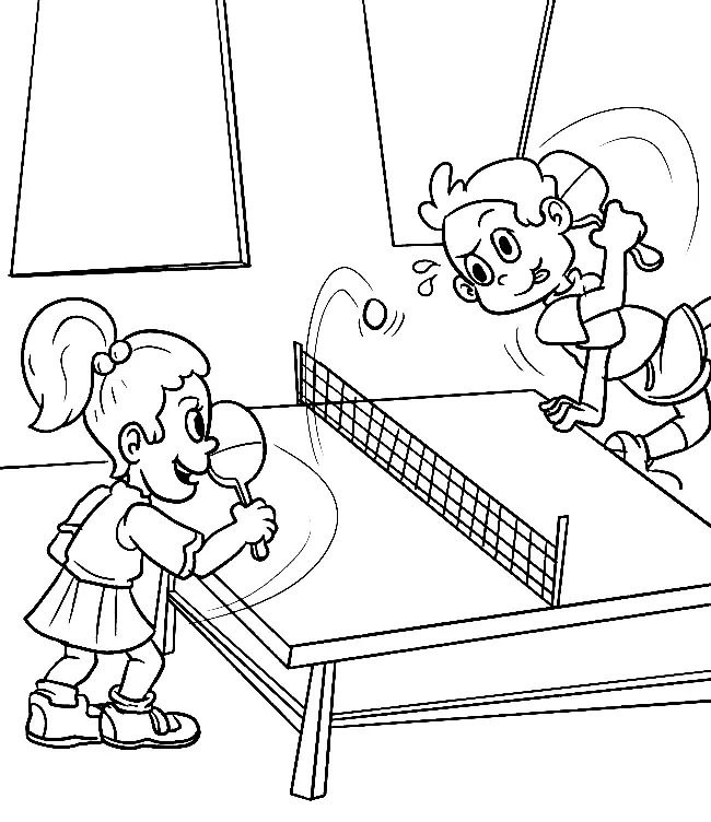 Tischtennis Ausmalbilder 7