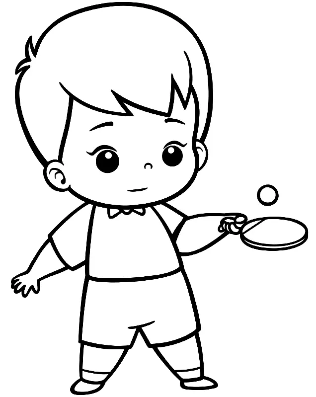 Tischtennis Ausmalbilder 8