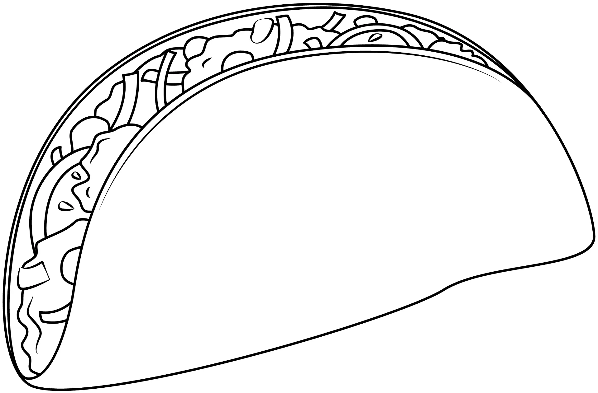 Taco Para Colorear 2