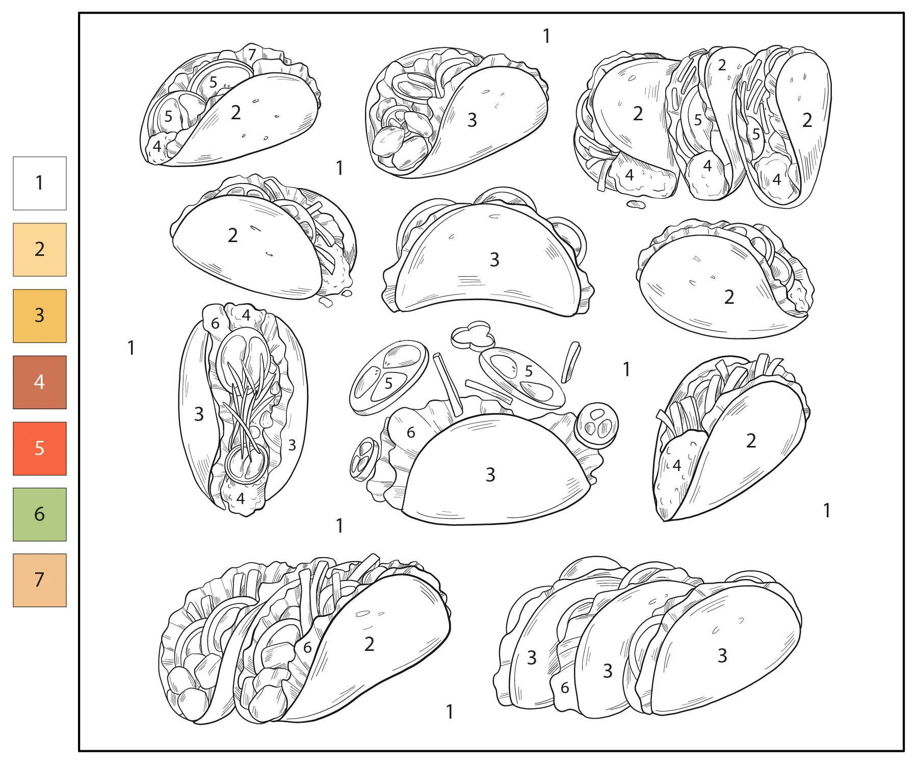 Taco Para Colorear 27