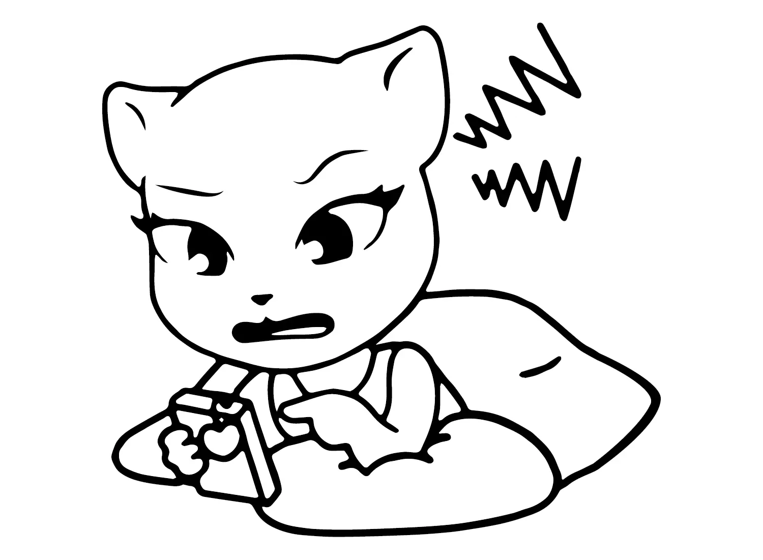 Talking Angela Coloring Pages 15