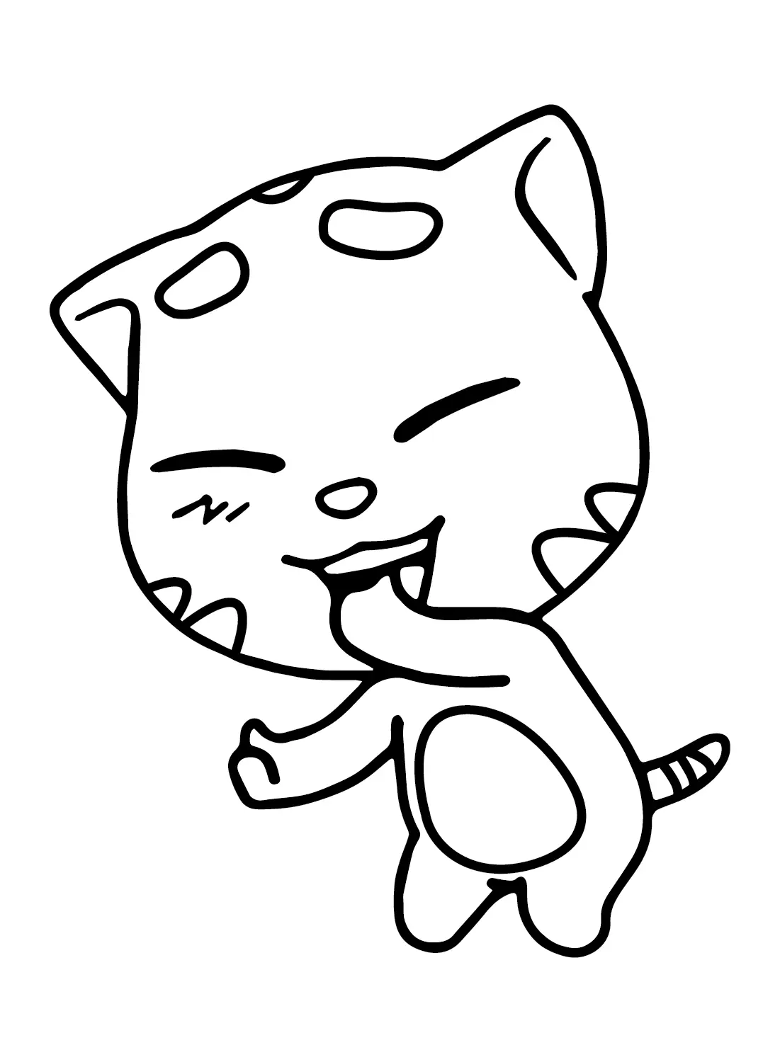 Talking Ginger Coloring Pages 1