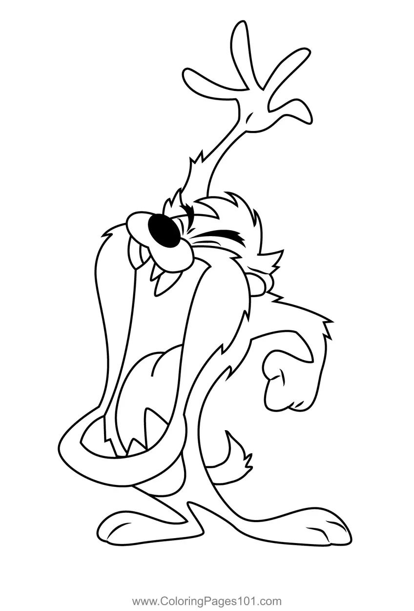 Tasmanian Devil para Colorear 5