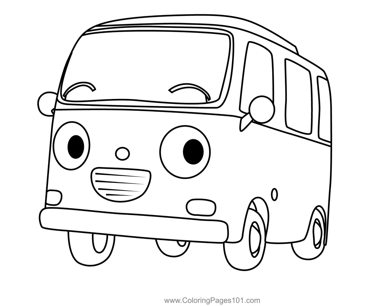 Tayo the Little Bus Coloring Pages 11