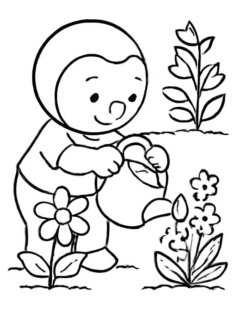 Tchoupi para Colorear 2