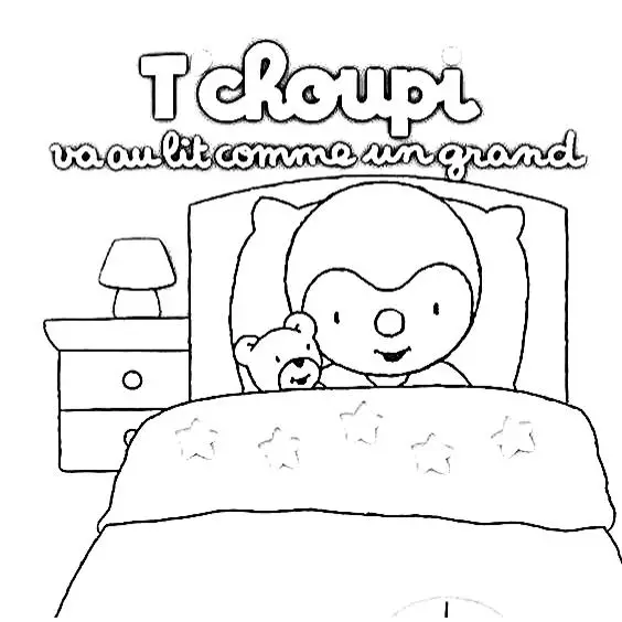 Tchoupi para Colorear 28