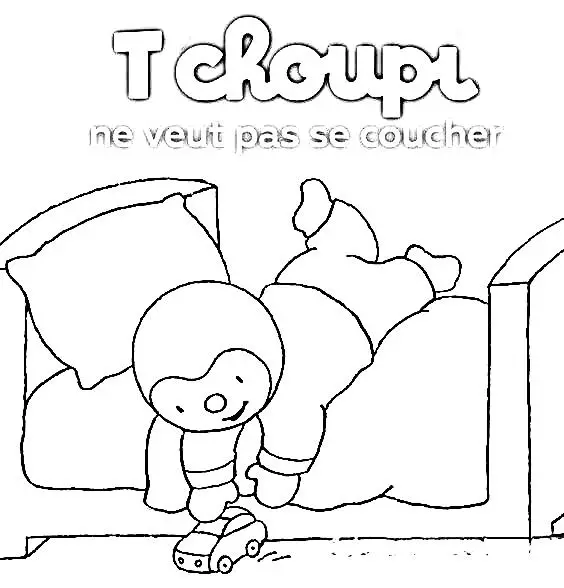 Tchoupi para Colorear 29