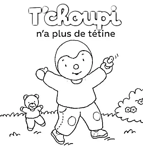 Tchoupi para Colorear 34