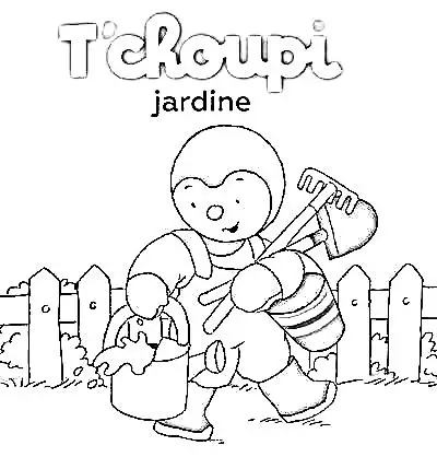 Tchoupi para Colorear 6