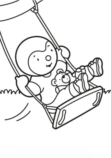 Tchoupi para Colorear 63