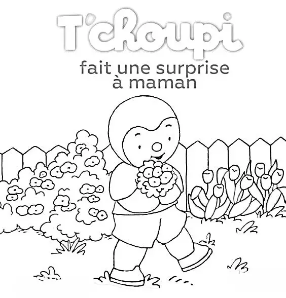 Tchoupi para Colorear 76