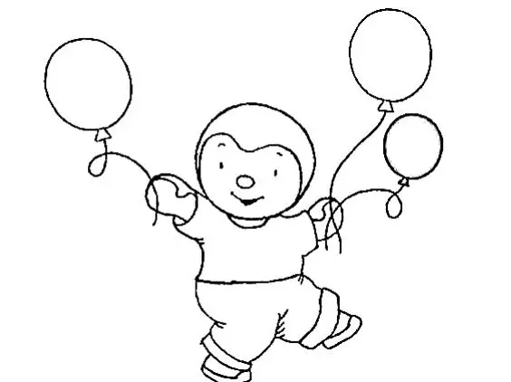 Tchoupi para Colorear 8