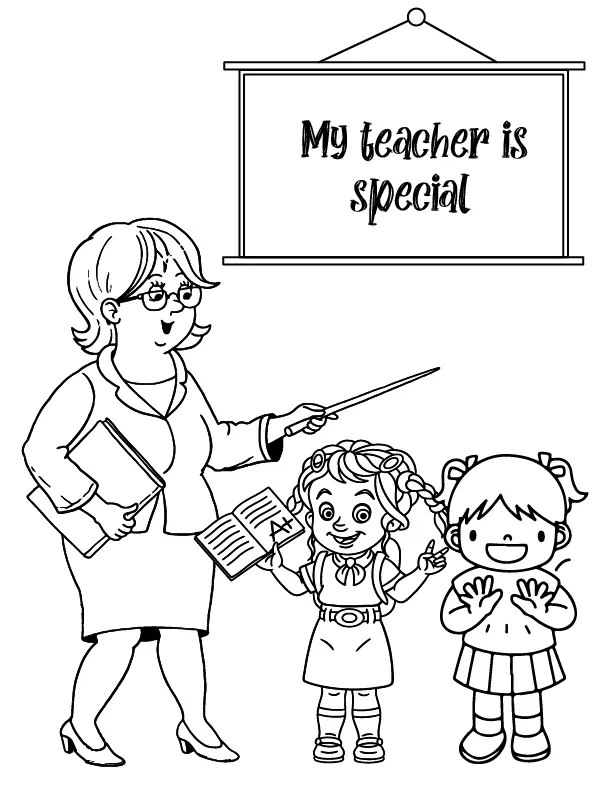 Teachers Day Coloring Pages 12