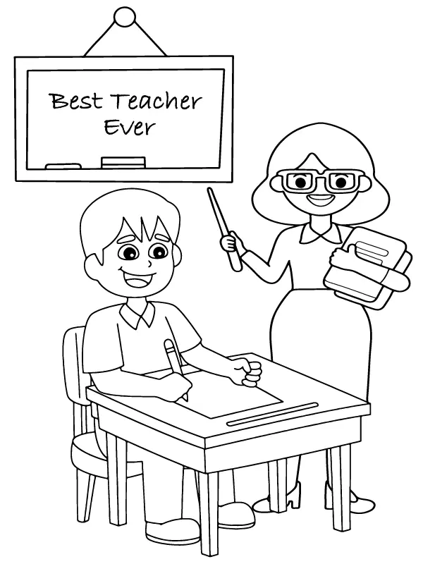 Teachers Day Coloring Pages 15